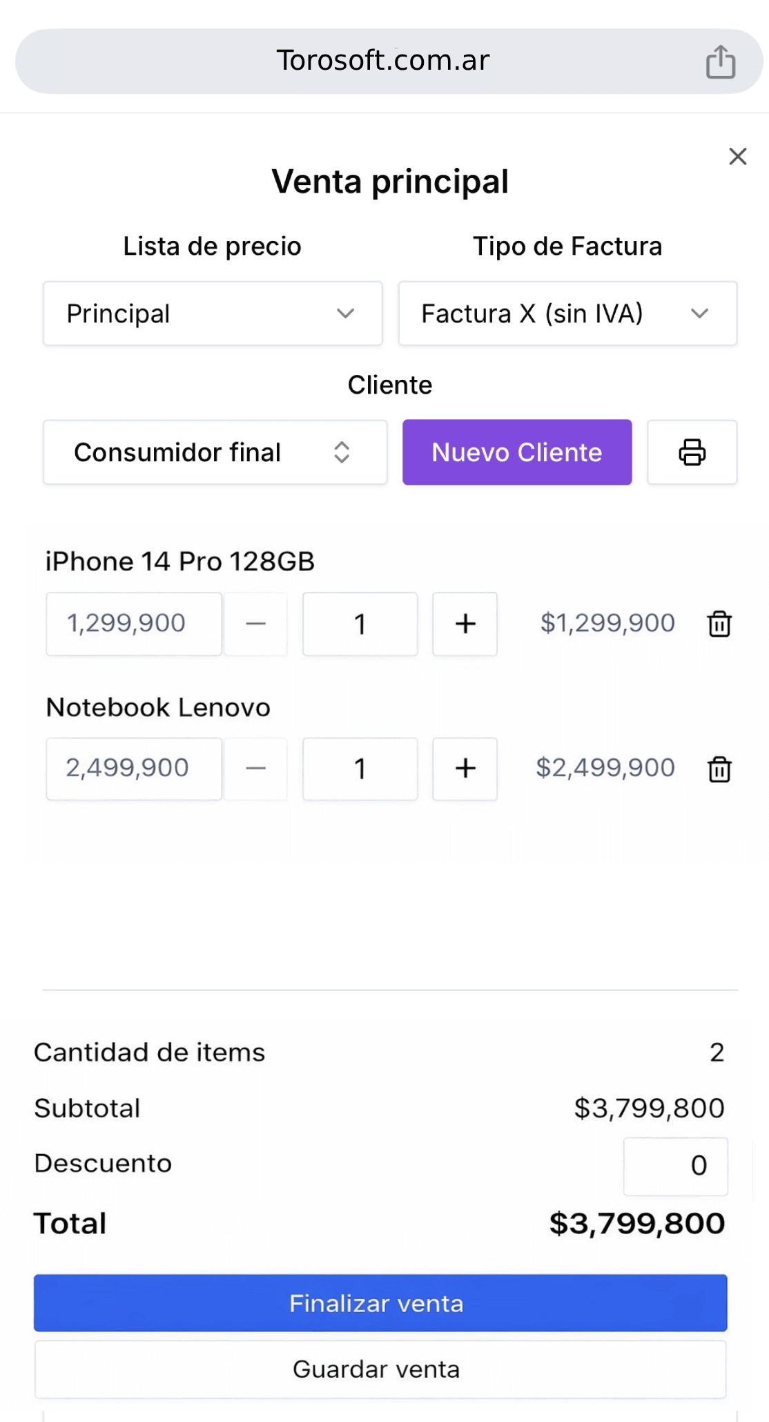 Torosoft Market - Mobile 2